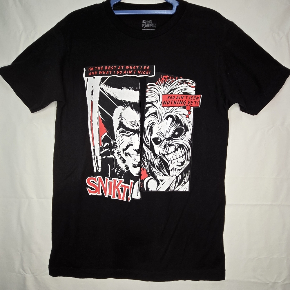 Marvel Iron Maiden Wolverine & Eddie Comic Book Panel T-Shirt Mens Sz. Med. A05
